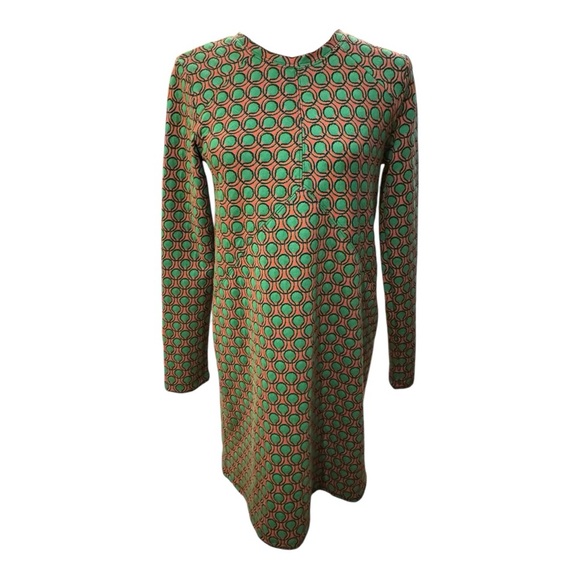 Maeve Geometric Green and Orange open back dress nice stretch material size s - Picture 1 of 6